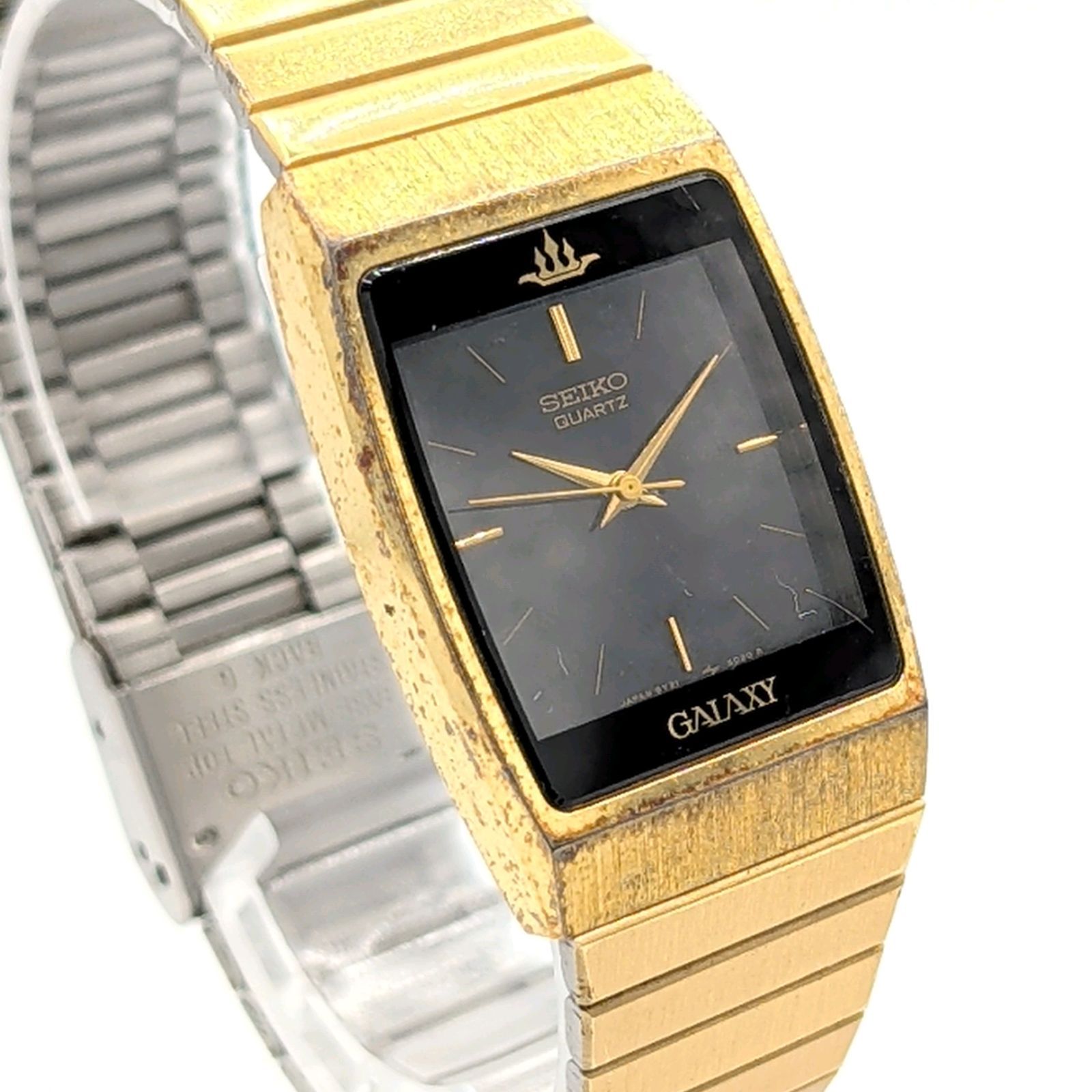 SEIKO GALAXY 8 Y 21 5030 Watch Men s Quartz Square ゴールド 2 K 80 Vintage Working セイコー ギャラクシー メンズ 時計 クオーツ スクエア ヴィンテージ 稼働品
