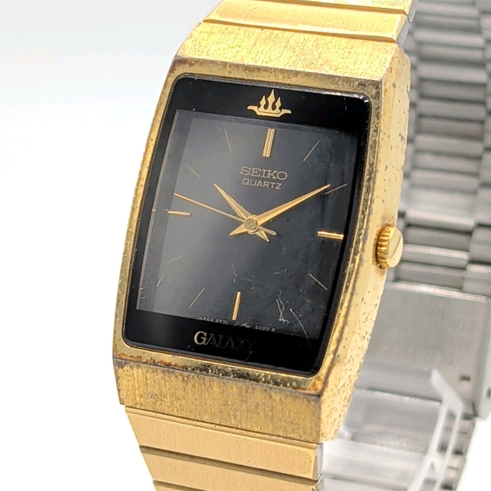 SEIKO GALAXY 8 Y 21 5030 Watch Men s Quartz Square ゴールド 2 K 80 Vintage Working セイコー ギャラクシー メンズ 時計 クオーツ スクエア ヴィンテージ 稼働品