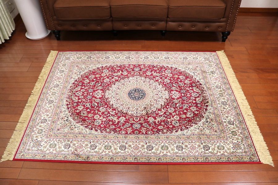 ペルシャ柄絨毯 160×230 新品未使用 ラグ カーペット 訳あり ペルシャ柄絨毯 160×230 新品未使用 ラグ カーペット ネイビー 訳あり