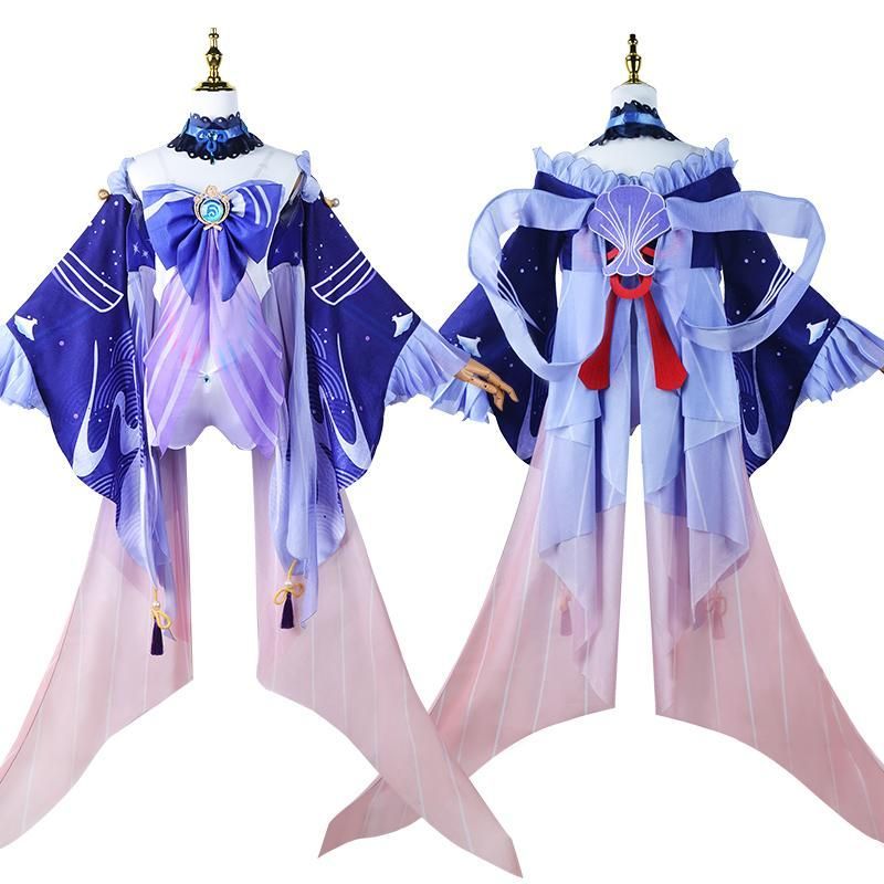 霧都アニメ 原神 珊瑚宮心海 COS衣装 海祇島 現人神の巫女 コスプレ 二次元衣装 meilu 51209
