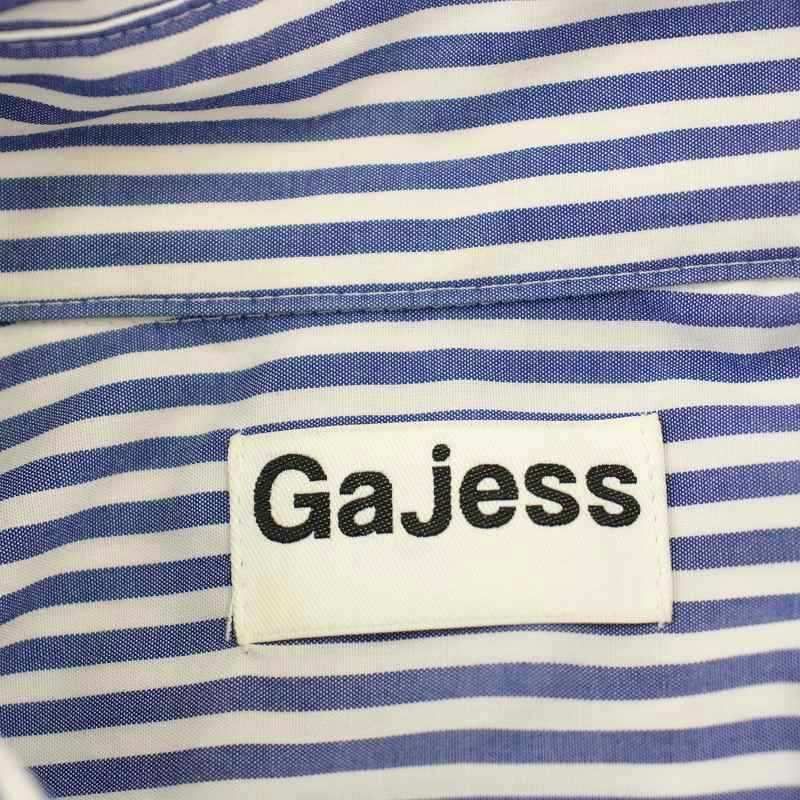 ガジェス Gajess ワイドシルエット ストライプ シャツ ブラウス 長袖 F