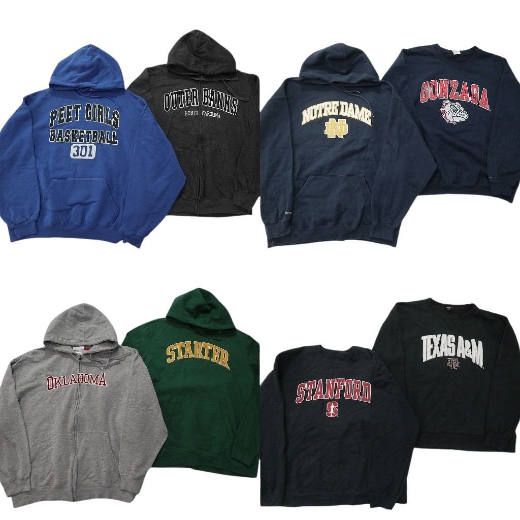 古着卸 まとめ売り カレッジ風 スウェット 8枚セット (メンズ XL