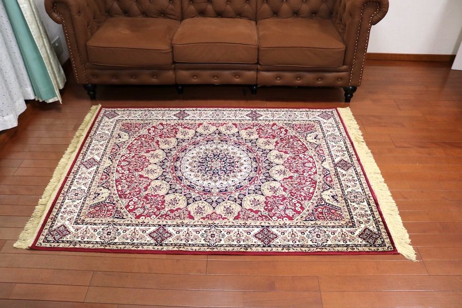 ペルシャ柄絨毯 120×160 新品未使用 カーペット 訳あり アウトレット