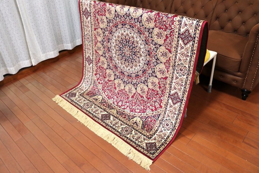 ペルシャ柄絨毯 120×160 新品未使用 カーペット 訳あり アウトレット