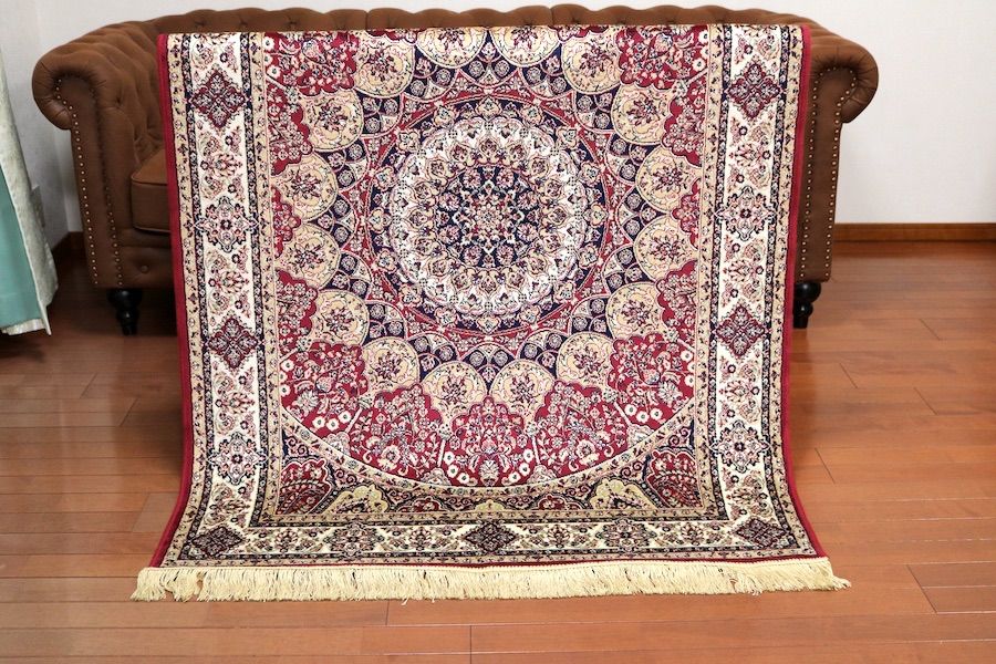 ペルシャ柄絨毯 120×160 新品未使用 カーペット 訳あり アウトレット