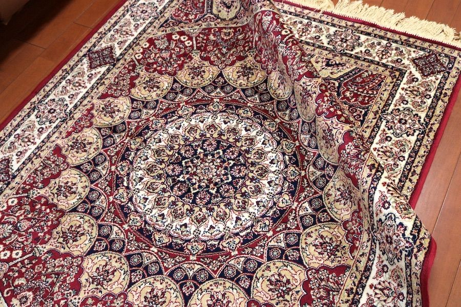 ペルシャ柄絨毯 120×160 新品未使用 カーペット 訳あり アウトレット ペルシャ柄絨毯 120×160 新品未使用 カーペット 訳あり アウトレット