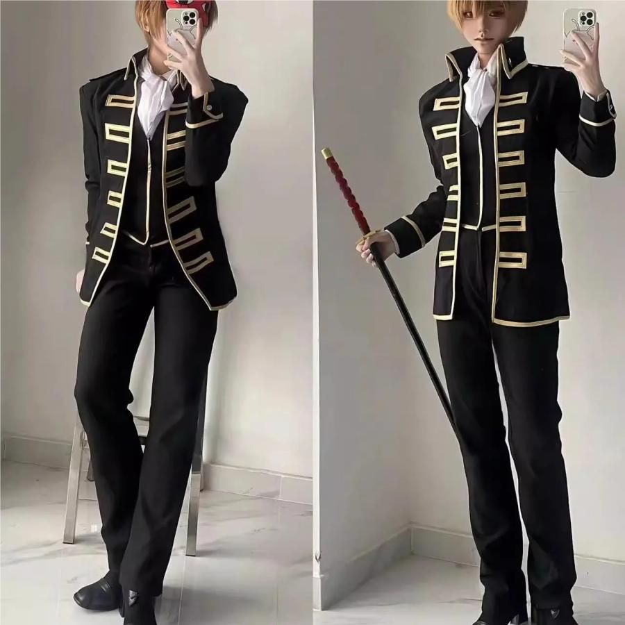 新発売 【銀魂】真選組 コスプレ衣装 十四?土方?沖田 私服 フルセット