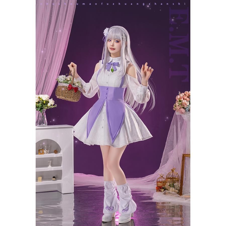  初獣猫 Re ゼロから始める異世界生活 エミリア 劇場版 コスプレ衣装 meilu 51209 その他 キャラクター衣装