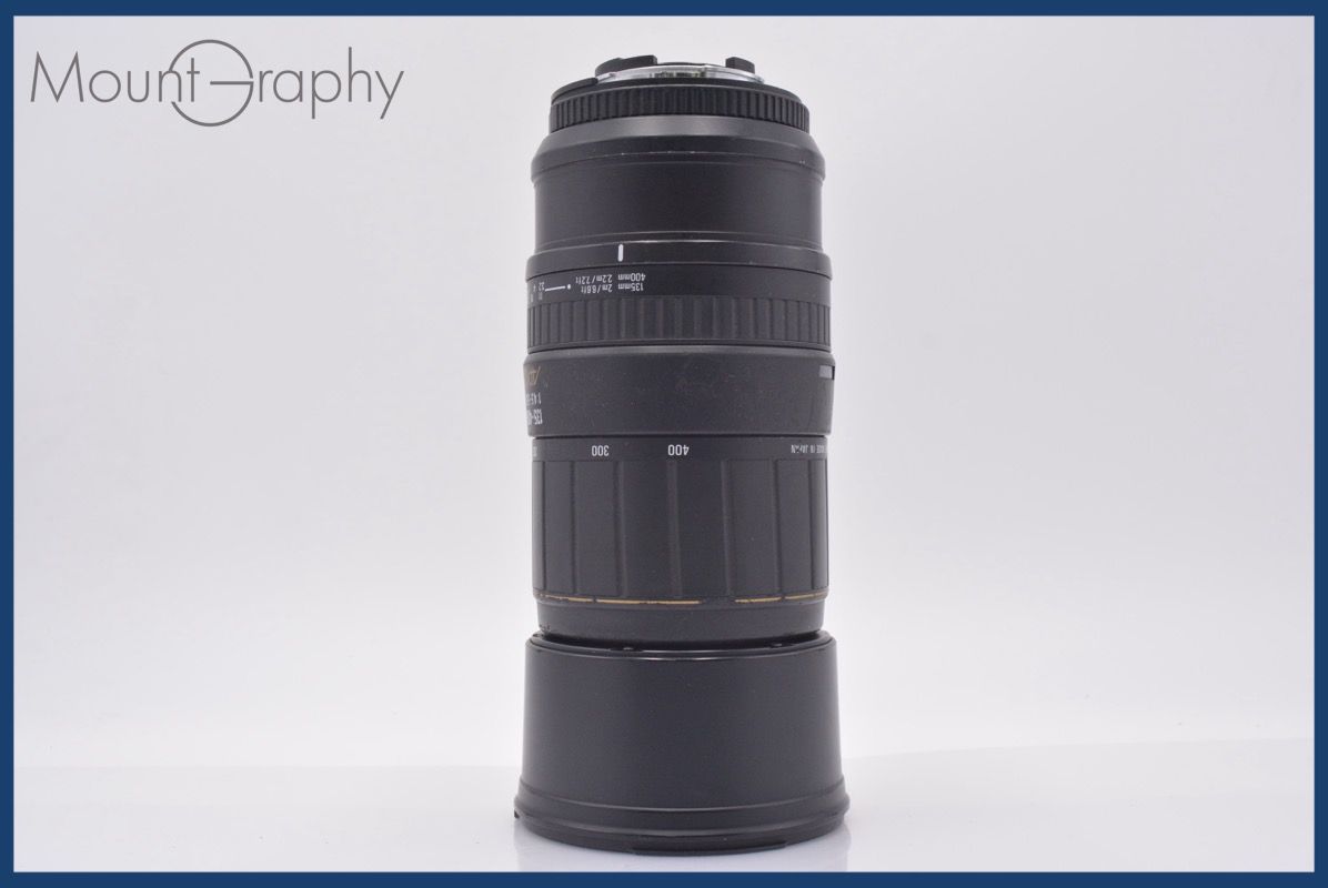 シグマ SIGMA 135-400mm 1:4.5-5.6 D ニコンF シグマ SIGMA 135-400mm F4.5-5.6 D APO 前後キャップ付 ニコンF用(AF
