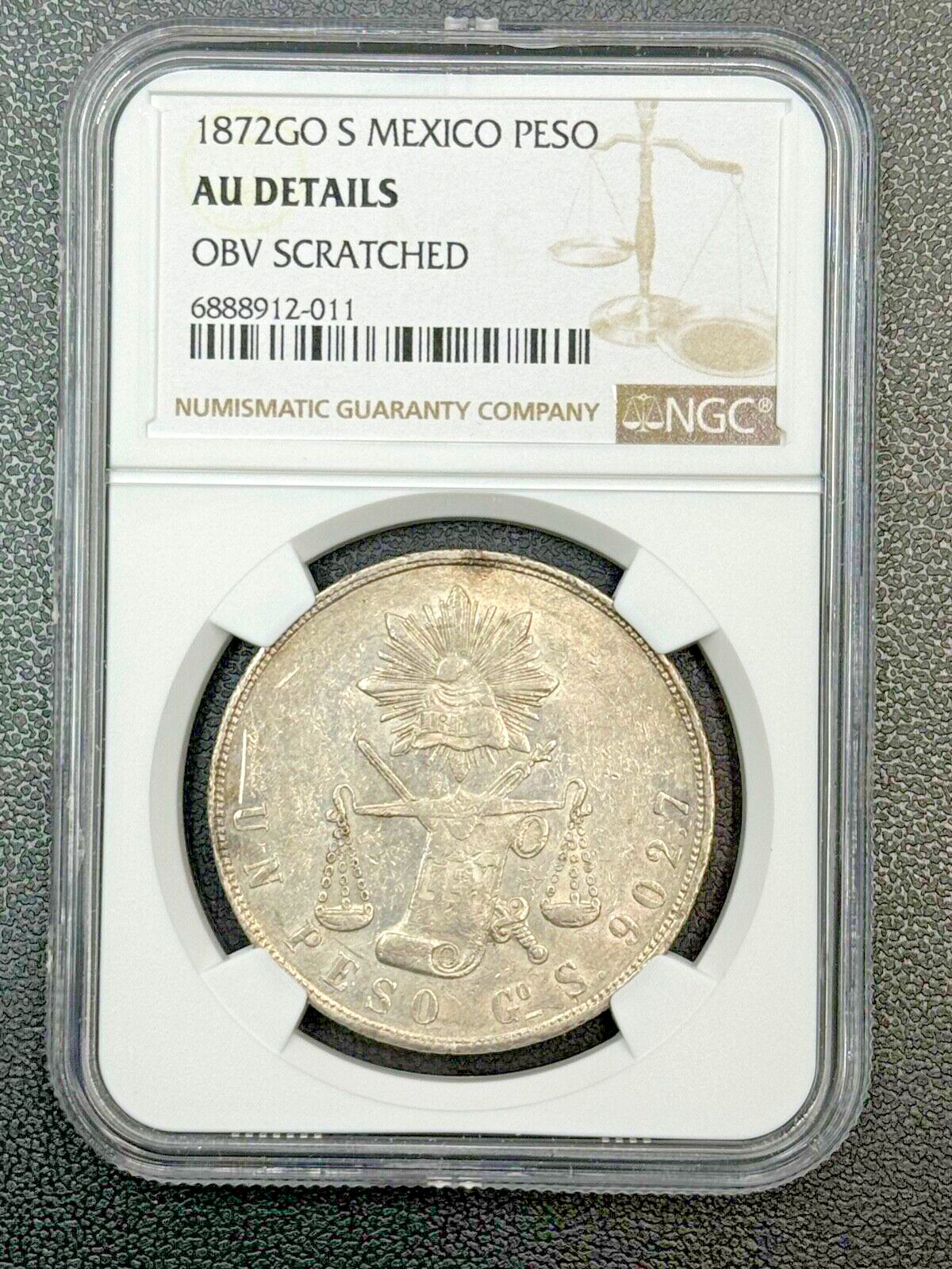 1872GO S メキシコペソ NGC AU 表面傷あり - メルカリ