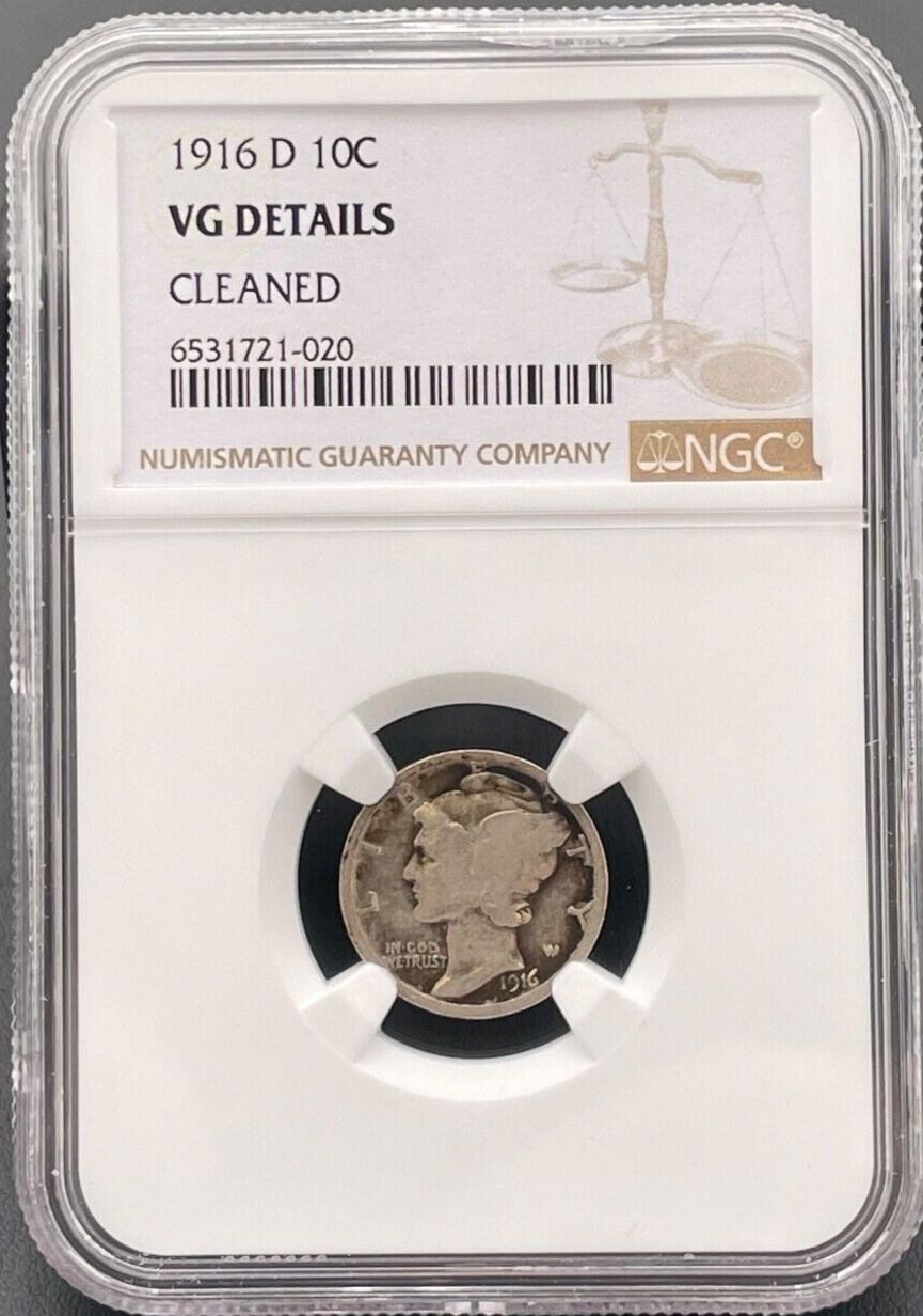 1916 D マーキュリーダイム NGC 少量鋳造キーデートコイン - メルカリ