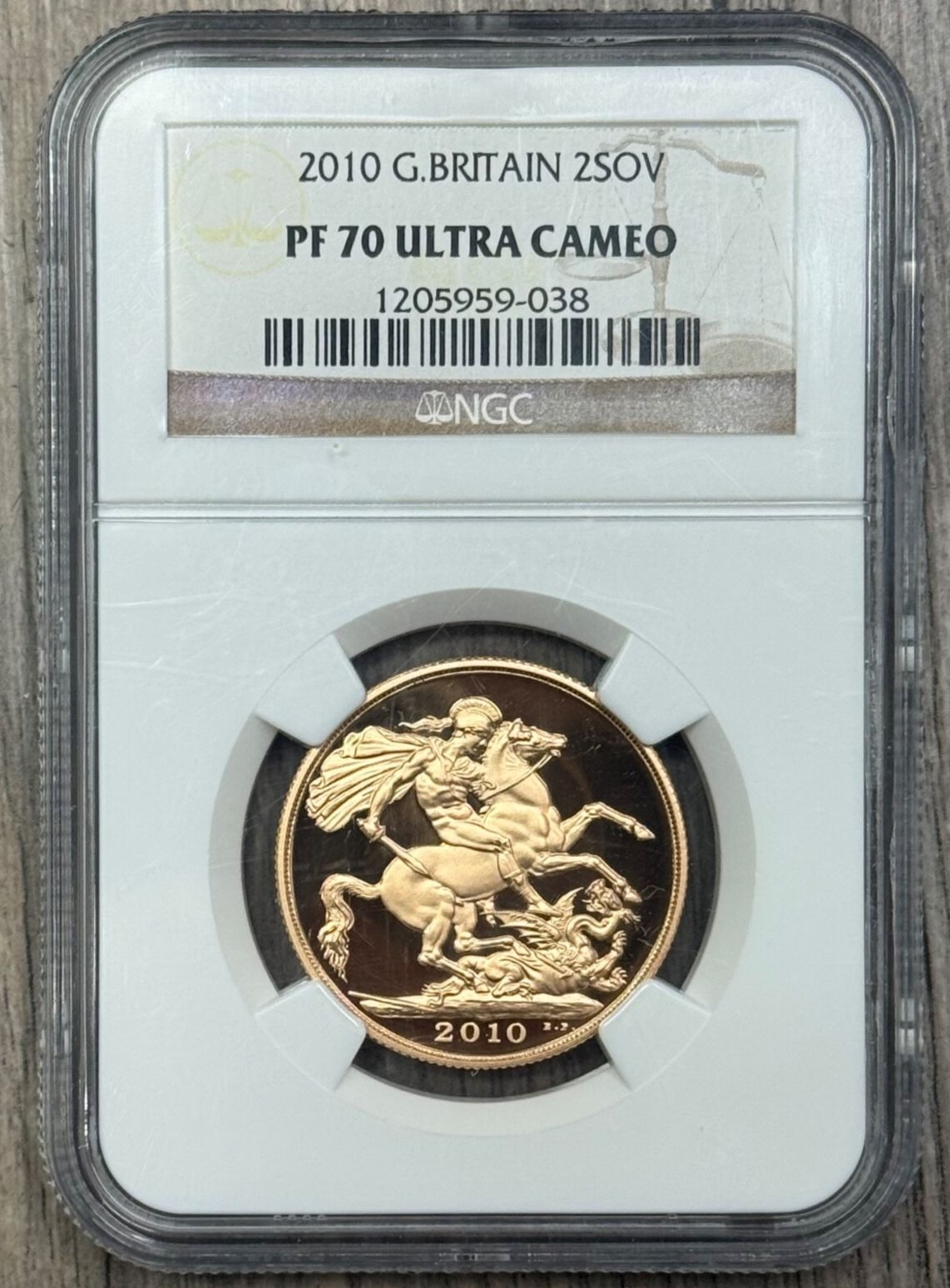 2010年 イギリス 2ソブリンゴールド NGC PF 70 ウルトラカメオ 限定版