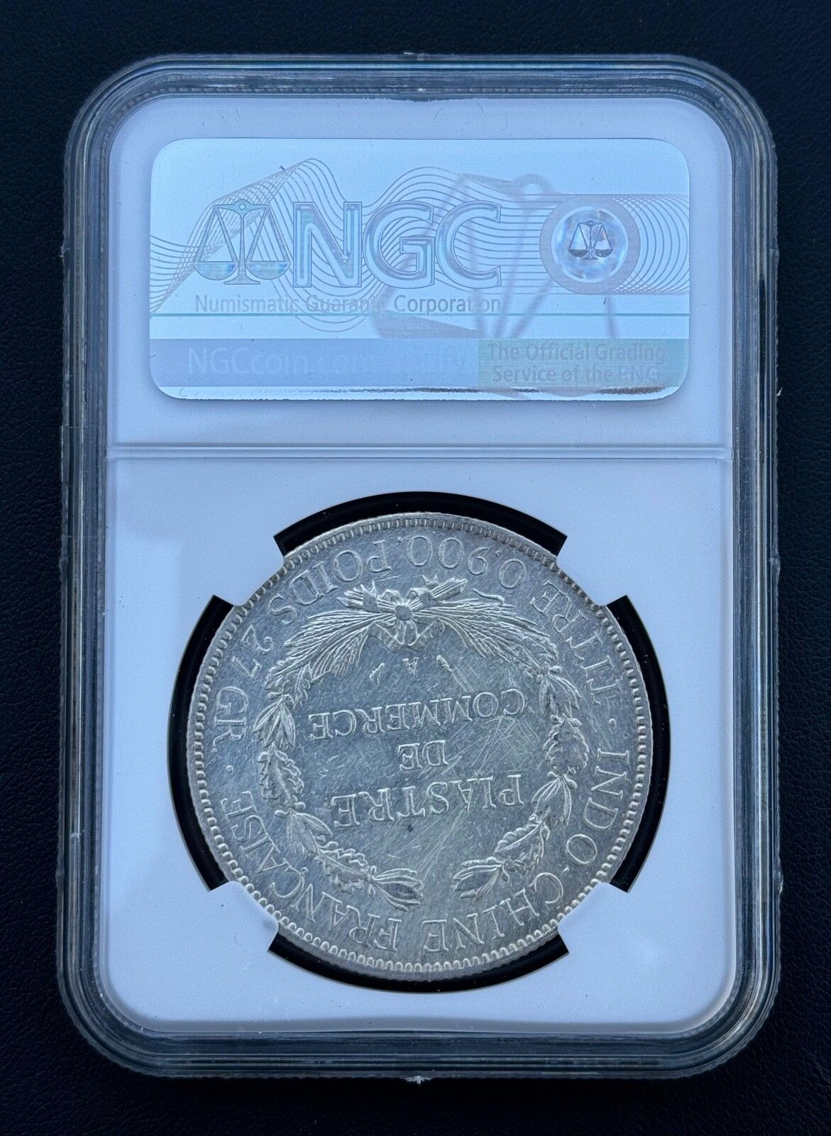 インドシナ銀貨 1ピアストル 1909年銘 フランス領⁄貿易銀⁄Aマーク 美