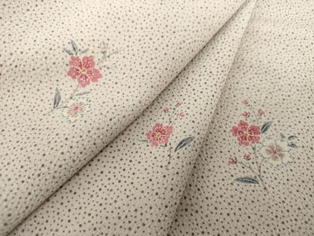 平和屋着物○小紋 草花文 洗える着物 DAAY1993ps