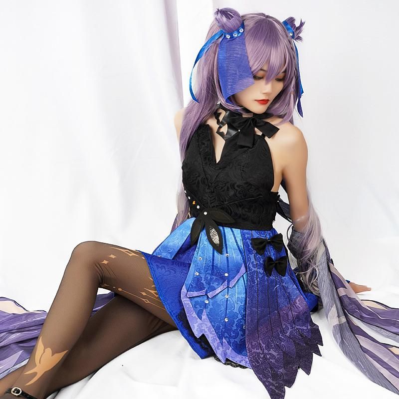原神 ゲーム コスプレ 刻晴 二次元 霓裾翩 アニメ 礼服 C服装 セット 女性用 meilu 51204