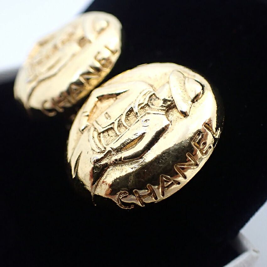 CHANEL/シャネル マドモアゼル 金色メッキ イヤリング//j92-13 - メルカリ 