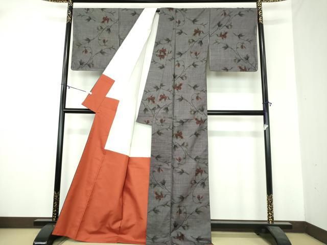 平和屋着物○本場大島紬 9マルキ 花菱文 ますいわ屋扱い 正絹 逸品