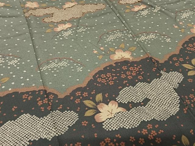 平和屋着物●撫松庵　小振袖　二尺袖　雪輪舞桜　洗える着物　AABC5032zg 平和屋着物○撫松庵 小振袖 二尺袖 雪輪舞桜 洗える着物