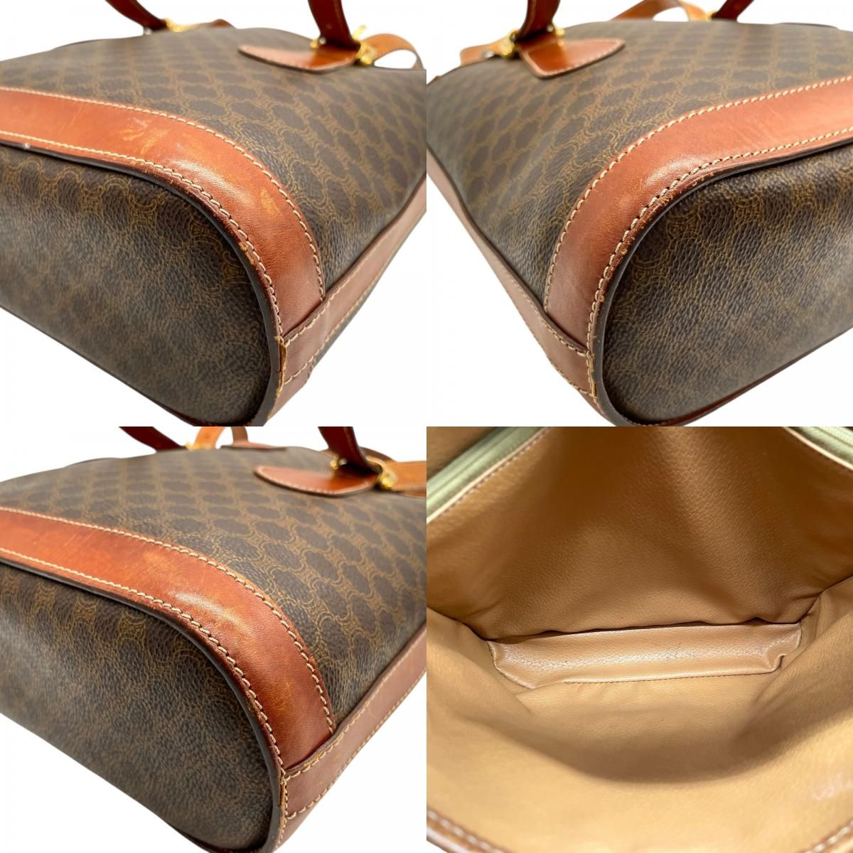 CELINE セリーヌ ヴィンテージ マカダム トートバッグ PVC レザー