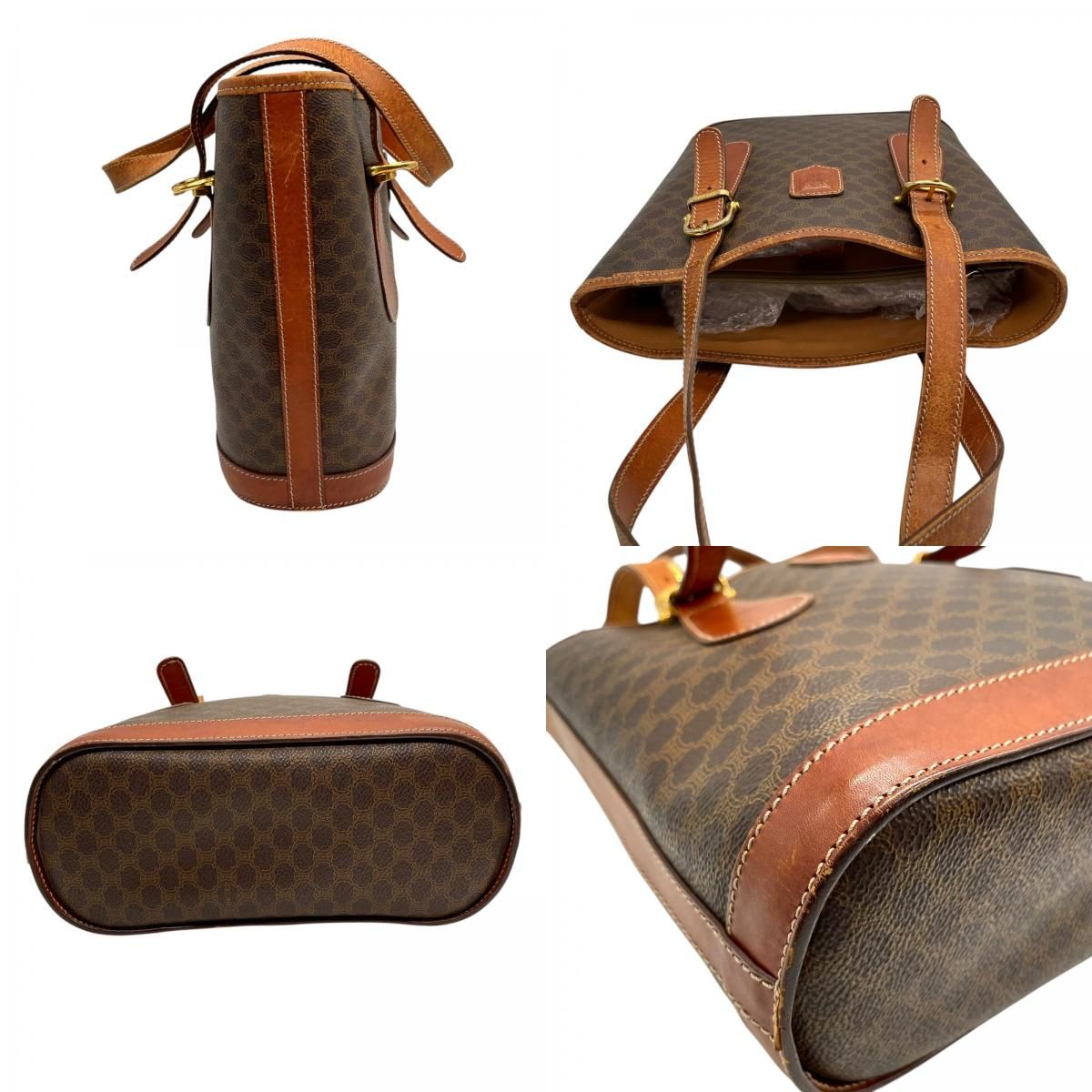 CELINE セリーヌ ヴィンテージ マカダム トートバッグ PVC レザー