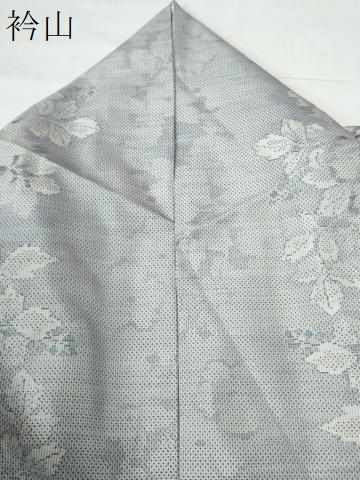 モダンで上品！白大島　正絹　袷　幾何学文様 fit=scale-down,w=1200