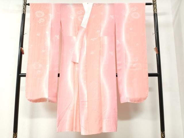 平和屋着物○振袖用長襦袢 無双仕立て 雲取り菊地紋 暈し染め 正絹