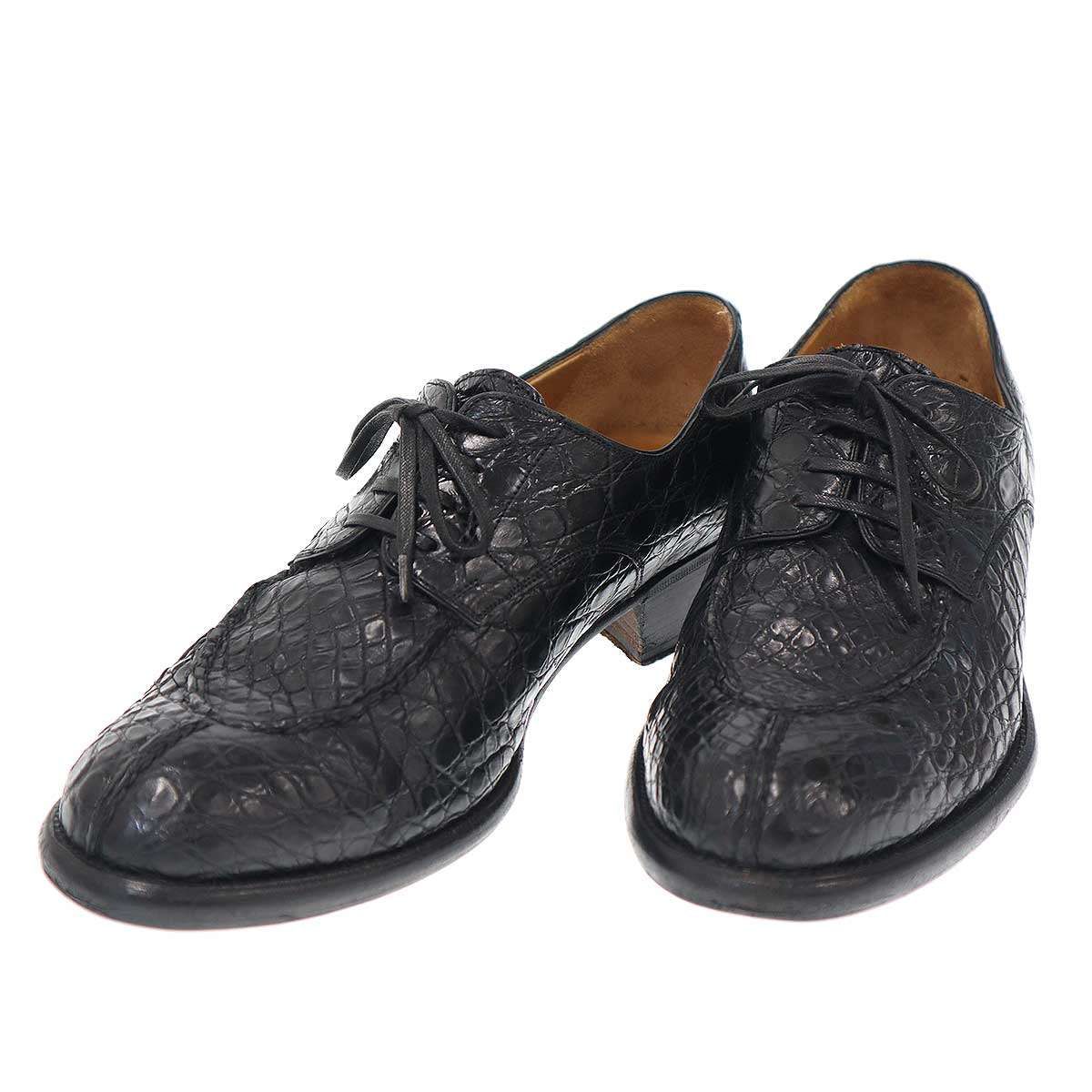 【極美品】レユッカス　レショップ別注　キャップトゥー　クロコ　42 極美品】レユッカス レショップ別注 キャップトゥー クロコ 42 極美品