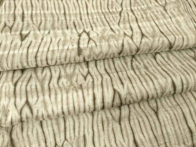 平和屋着物○上質な小紋 紬地 杢目絞り 正絹 逸品 DAAY9216az