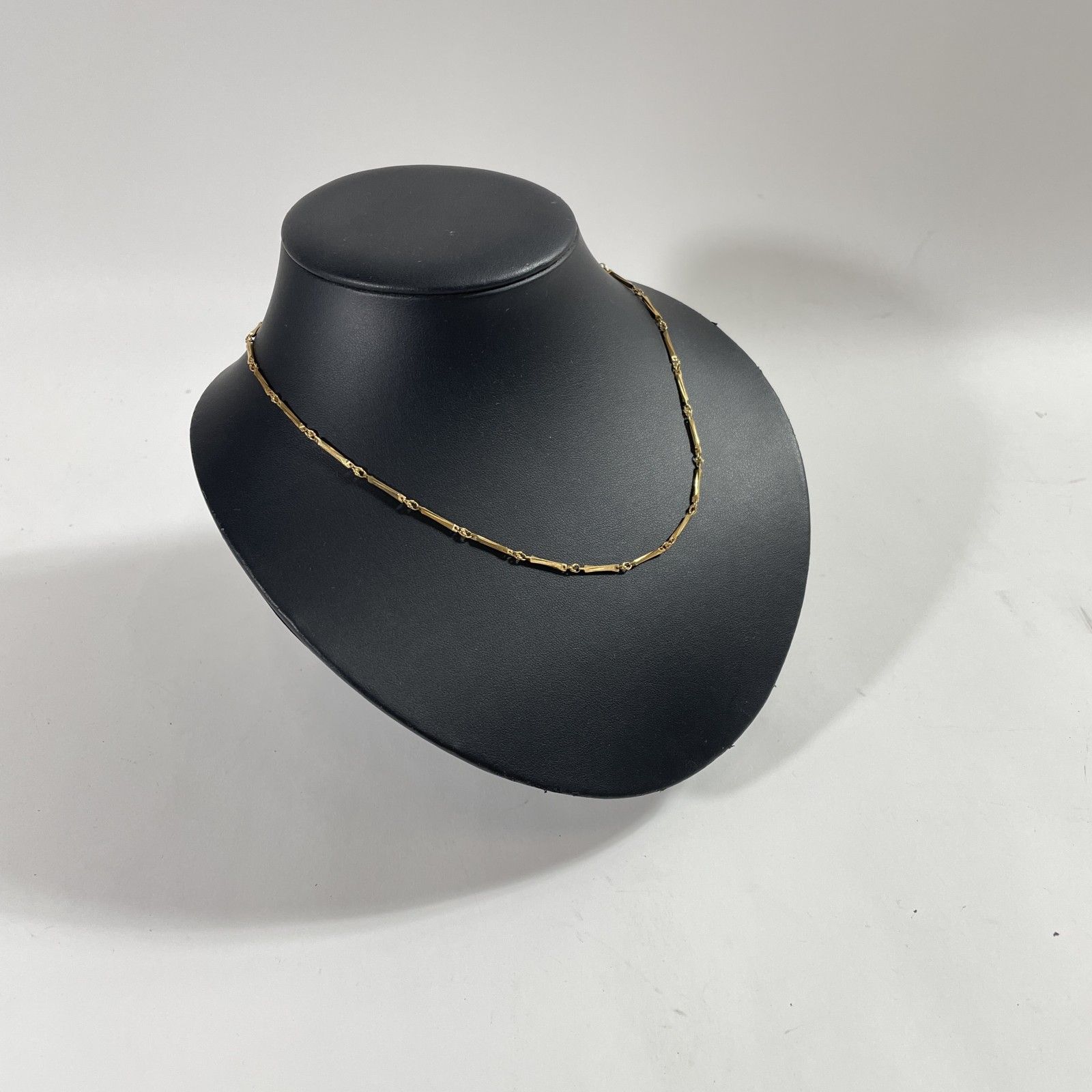 K18ネックレス切子チェーンネックレス刻印あり K18/18金 切子ネックレス チェーン 首回り39.5cm 4.4g 造幣局検定刻印