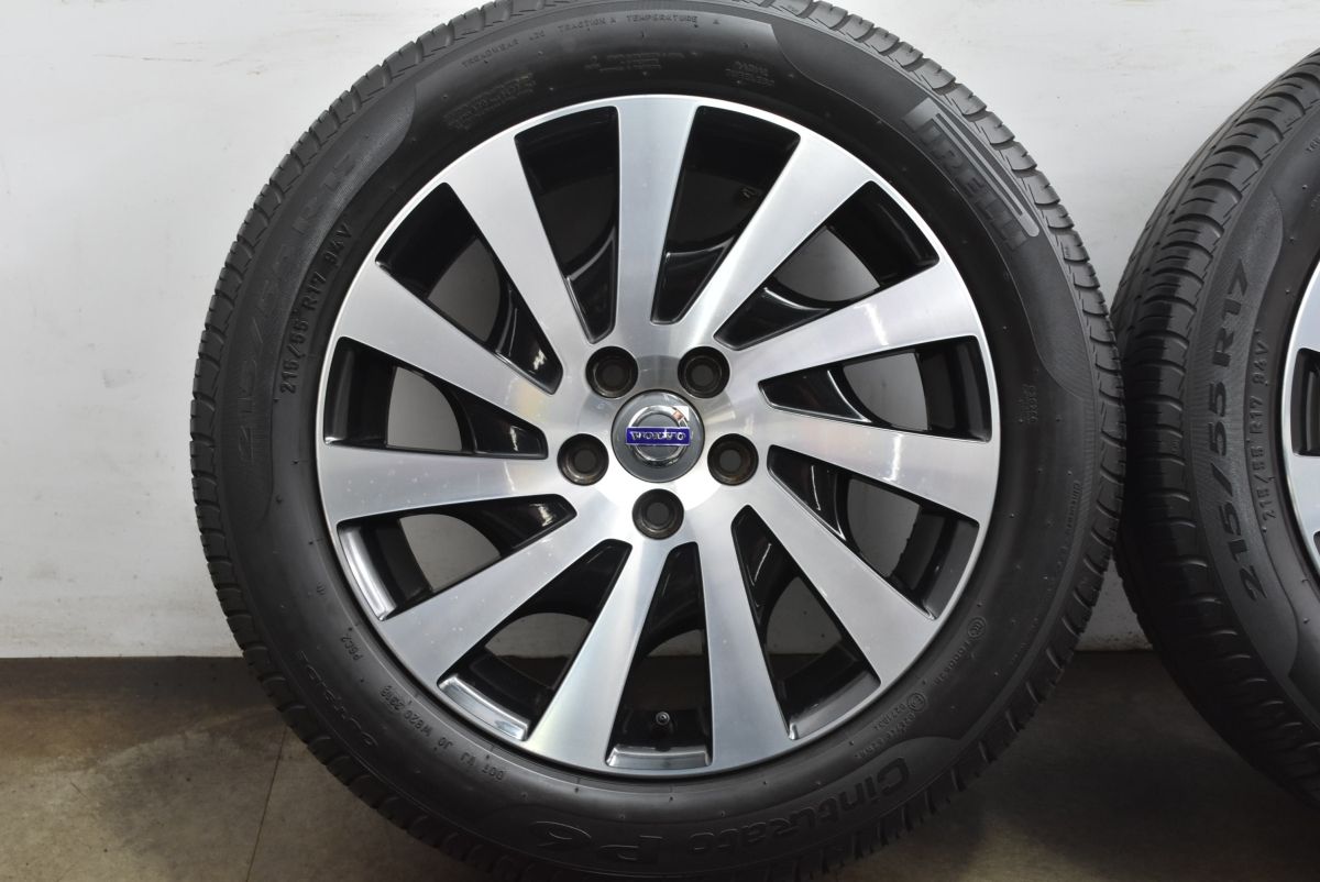 送料込　ボルボ純正　V70R アルミホイール　POTENZAタイヤ ボルボ 純正アルミホイール タイヤ4本セット V70 S60 17-8J＋46 5H-108