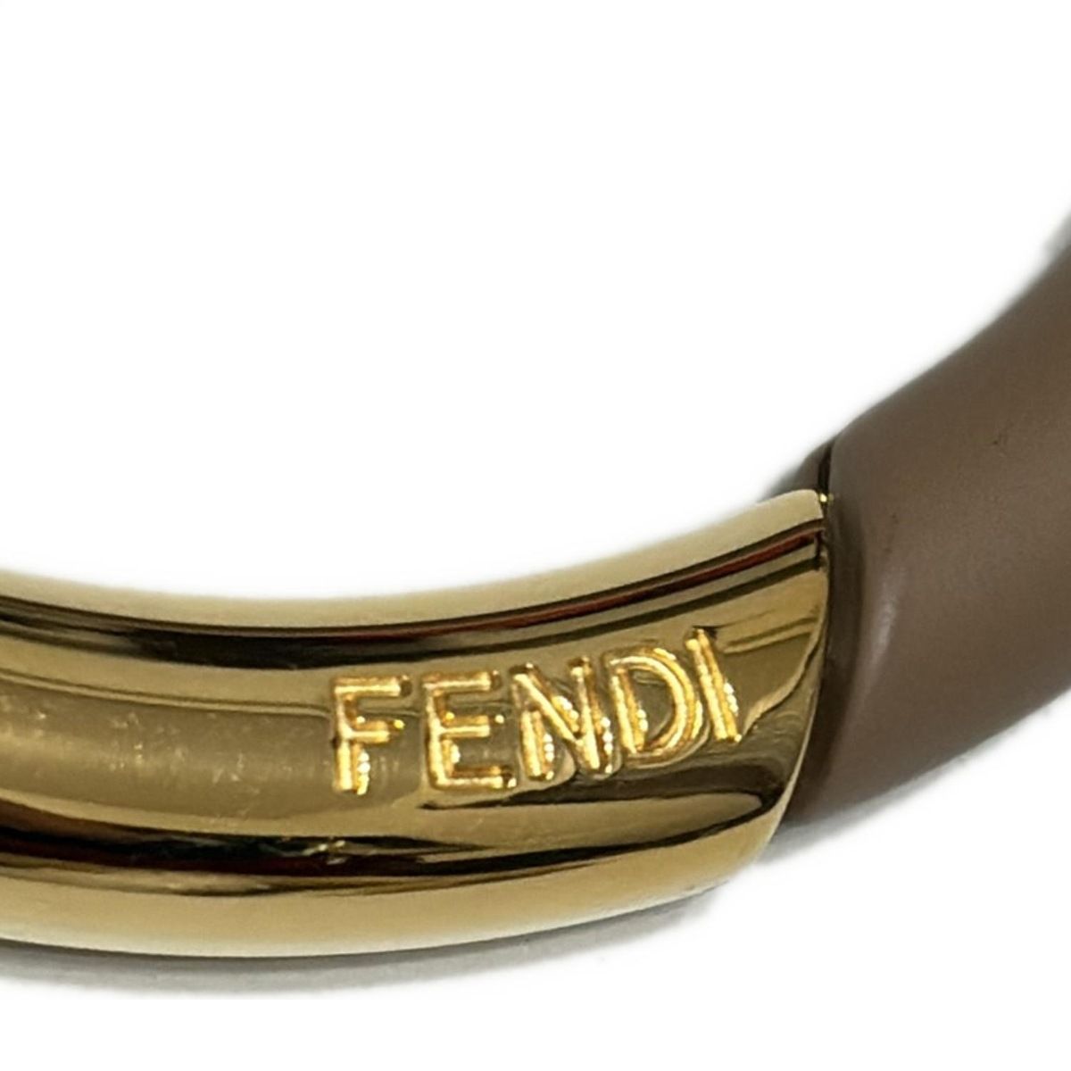 FENDI(フェンディ) キーホルダー(チャーム) - ブラウン×ゴールド FF