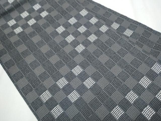 平和屋着物●九寸名古屋帯　格子柄　銀糸　正絹　逸品　CABA1063hy 平和屋着物○九寸名古屋帯 格子柄 銀糸 正絹 逸品 CABA1063hy 楽天市場】