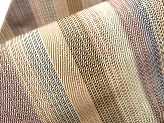 平和屋着物○本場筑前博多織 八寸名古屋帯 間道 正絹 逸品 CABA1076hy