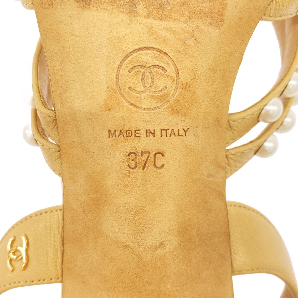 CHANEL ベージュ ストラップサンダル 37 シャネル ベージュ ストラップサンダル 37 CHANEL