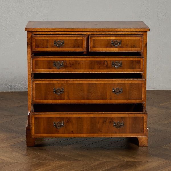 英国 クラシック 4段 チェスト 洋タンス ドロワー イチイ イギリス