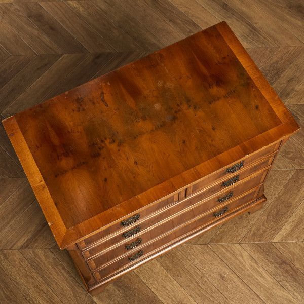 英国 クラシック 4段 チェスト 洋タンス ドロワー イチイ イギリス