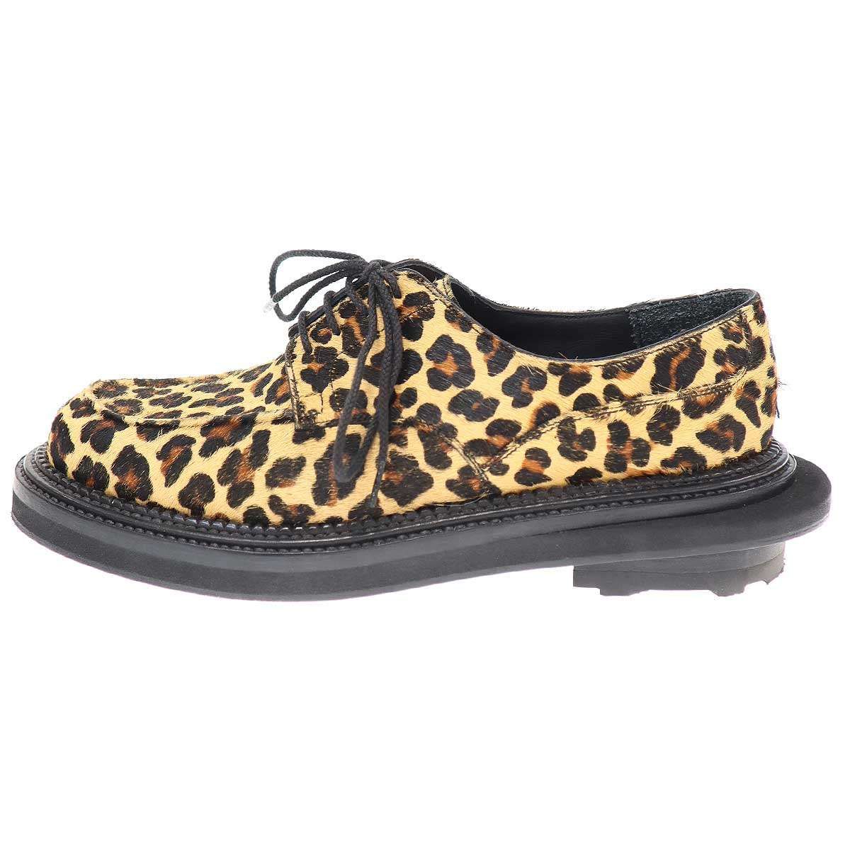 J.M. WESTON sacai レオパードヘアカーフ Golf Derby Calfskin with Leopard pattern Golf Derby J.M. Weston x sacai