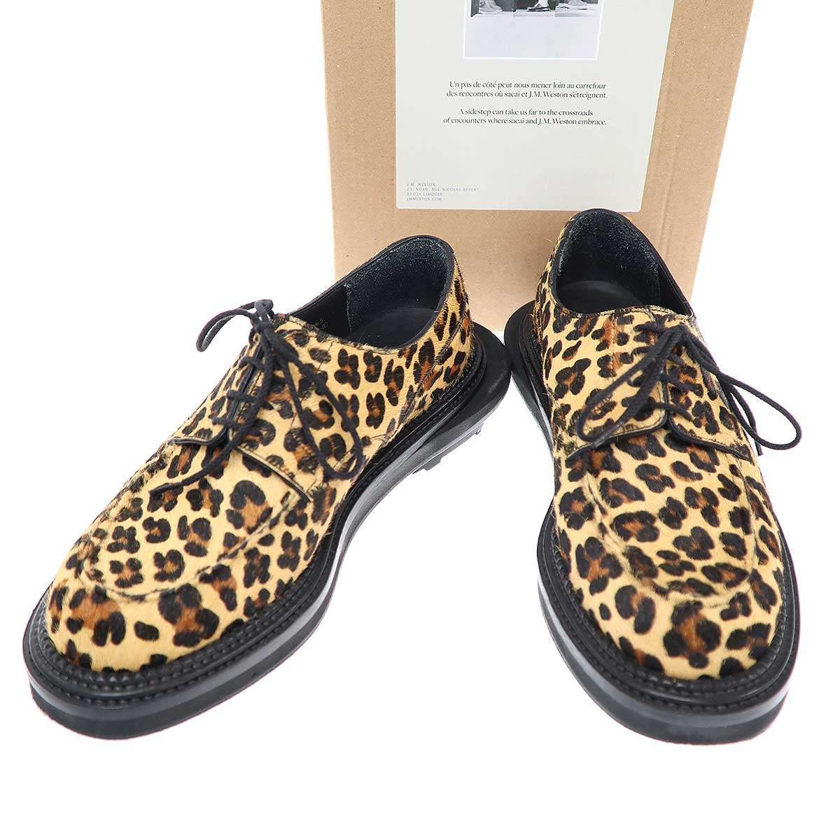 J.M. WESTON sacai レオパードヘアカーフ Golf Derby JM WESTON sacai レオパードヘアカーフ Golf Derby 7 26 5cm｜Yahoo