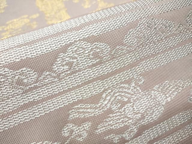 平和屋着物●八寸名古屋帯　大阪有香　手おり　人物文　金銀糸　正絹　逸品　CABA1093hy 平和屋着物○八寸名古屋帯 大阪有香 手おり 人物文 金銀糸 正絹 逸品