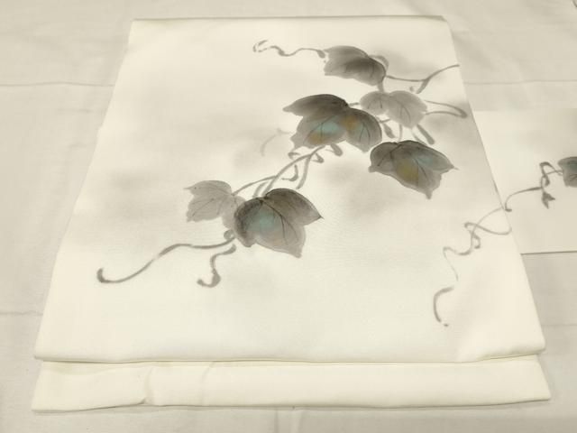 平和屋着物○龍村美術織物 九寸開き名古屋帯 葡萄唐草文錦 金糸 正絹