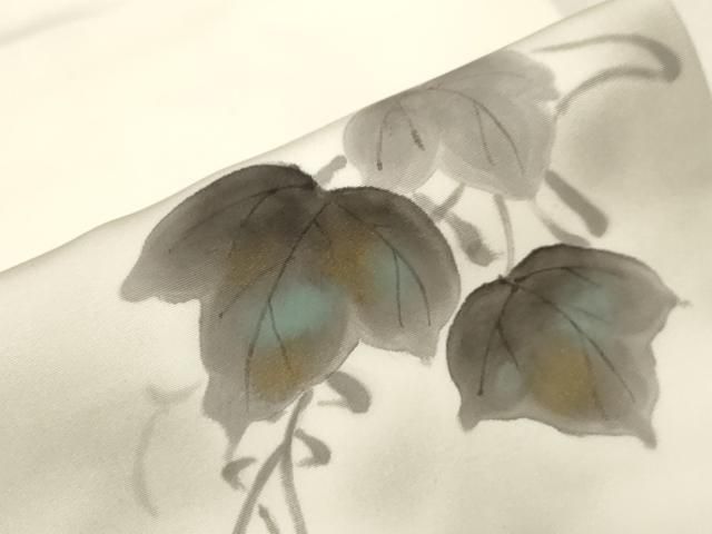 平和屋着物○小糸敏夫 九寸開き名古屋帯 乱菊文 黒地 正絹 逸品