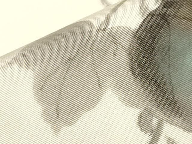 平和屋着物○塩瀬 九寸名古屋帯 手描き 蔦の葉文 金彩 正絹