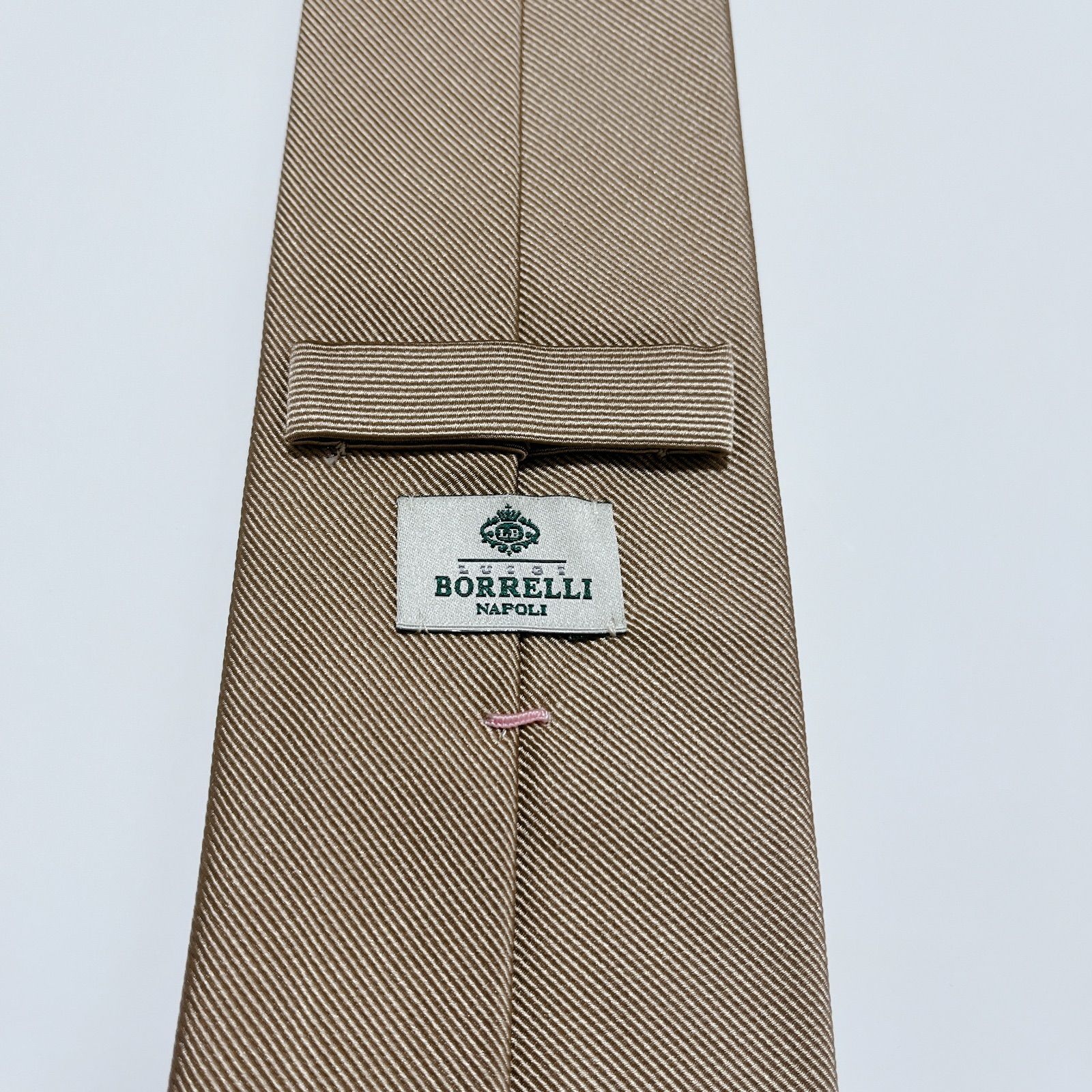 美品 ルイジボレッリ ネクタイ ハイブランド ソリッドタイ 無地 光沢