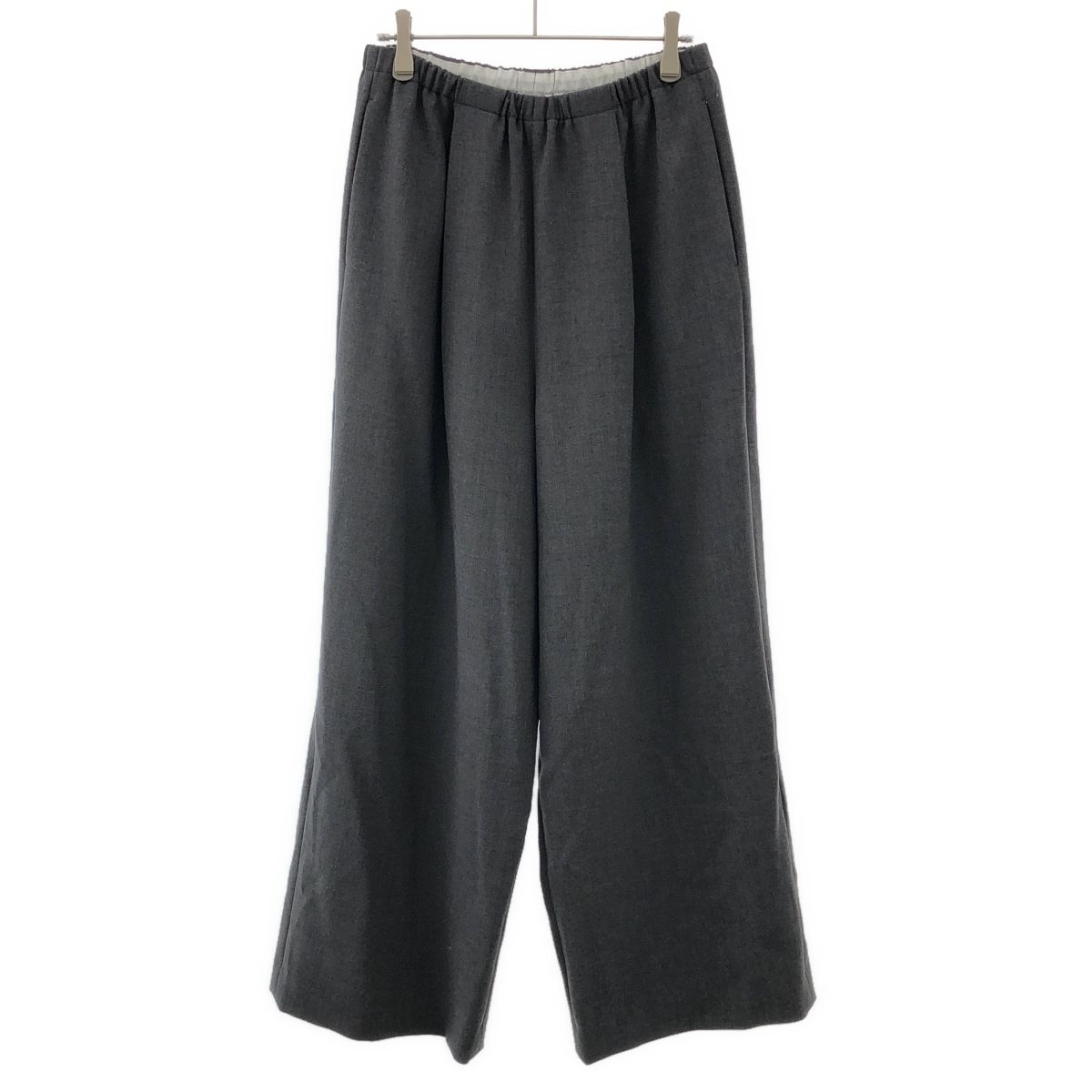ENFOLD リラックスワイドパンツ チャコールグレー 38　公式オンライン即完 ENFOLD エンフォルド 25SS RELAX WIDE PANTS リラックスワイドパンツ
