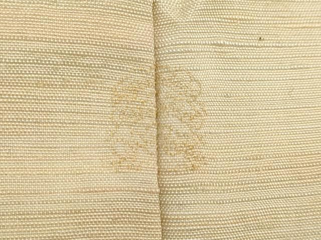 平和屋着物○紅花紬 米沢 白橡色 正絹 逸品 DAAY5823ud