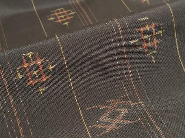 平和屋着物○上質な紬 絣文様 正絹 逸品 未使用 DAAY5536ud