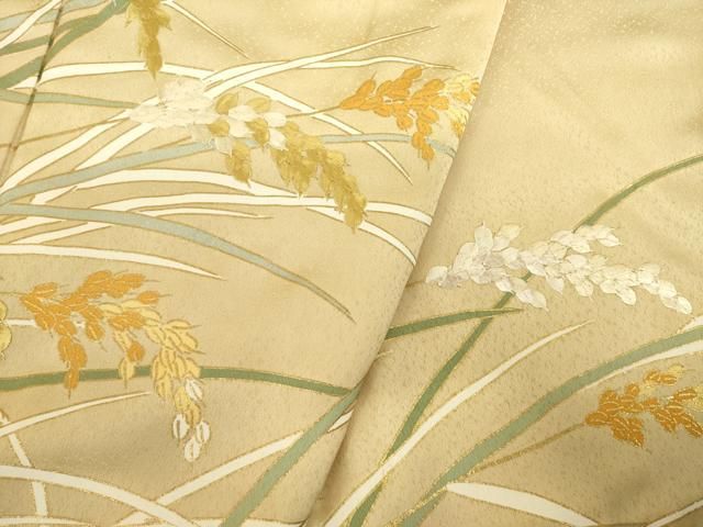 平和屋着物○豪華色留袖 稲穂 正絹 逸品 AABD0896ck 平和屋着物○豪華