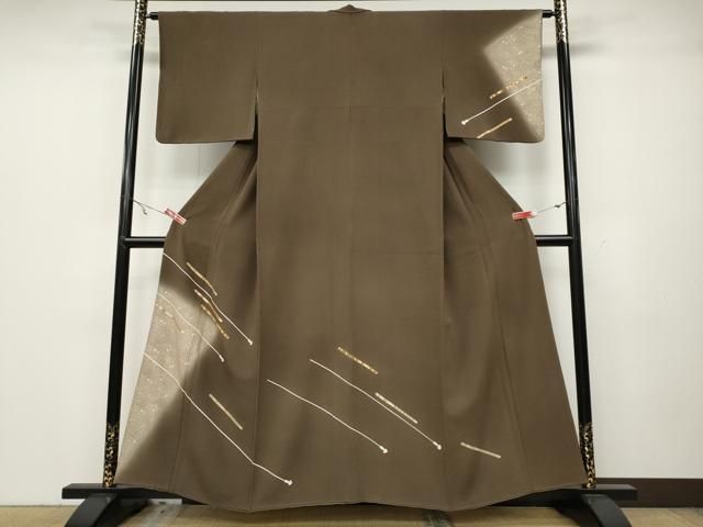 平和屋着物●銀座きしや　訪問着　横笛花文　暈し染め　金彩　正絹　逸品　CABA1843ut 平和屋着物○銀座きしや 訪問着 横笛花文 暈し染め 金彩 正絹 逸品