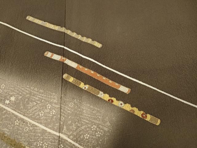 平和屋着物○銀座きしや 訪問着 横笛花文 暈し染め 金彩 正絹 逸品