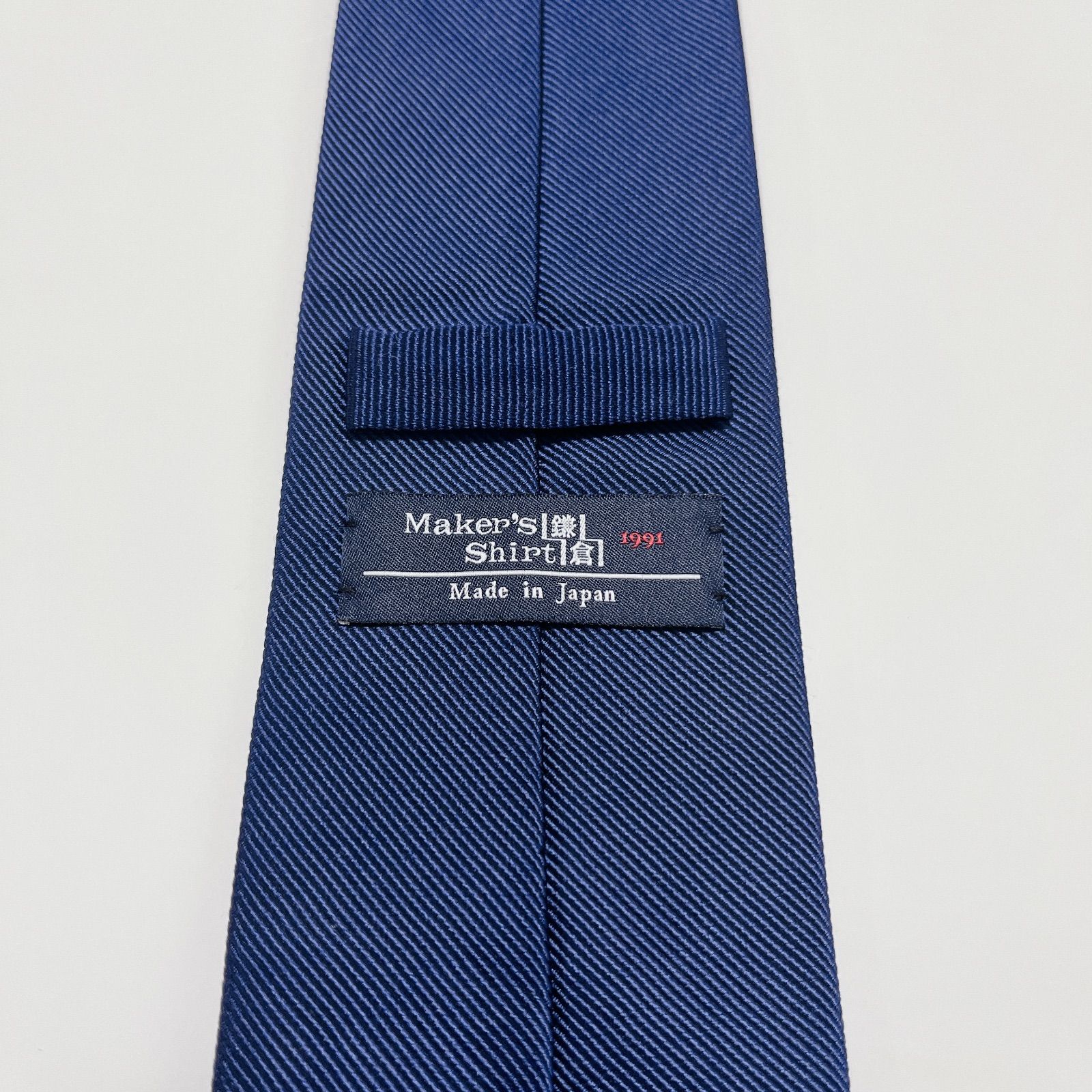 美品 メーカーズシャツ鎌倉 ネクタイ ハイブランド ソリッドタイ 無地